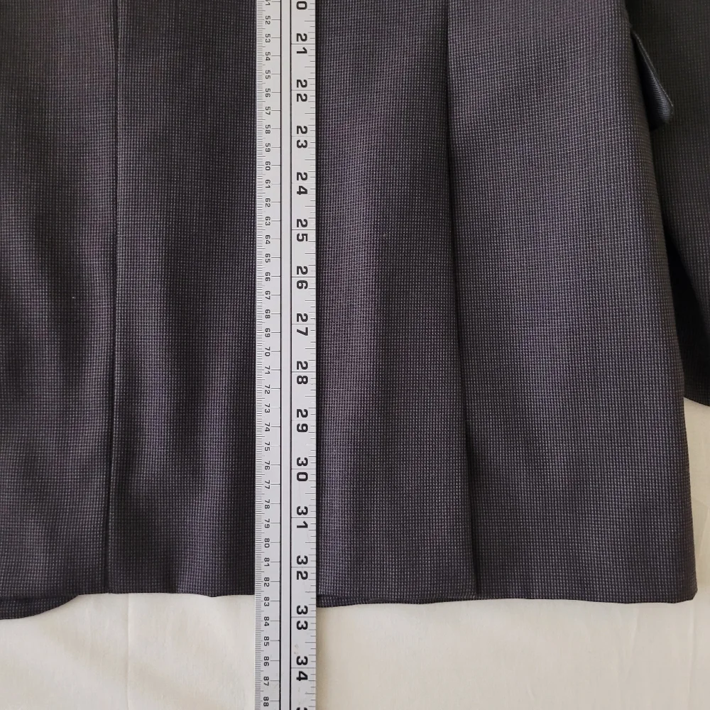 42L Burberry London Dark Brown Houndstooth Wool Blazer‎ Luxury Y2K 90s